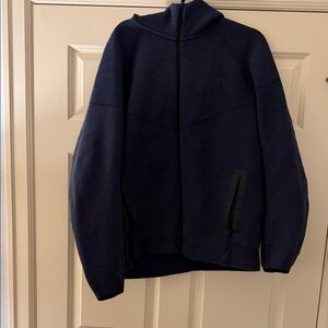Navy Blue Nike Tech Zip-Up Hoodie